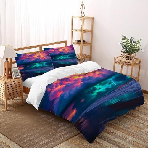 DICVXST 3D Elektrischer Ozean Bettwäsche-Sets Jugendliche Kind Band Bettwäsche 3er Set Mikrofaser Kissenbezüge Mit Reißverschluss Super King（260x220cm） von DICVXST
