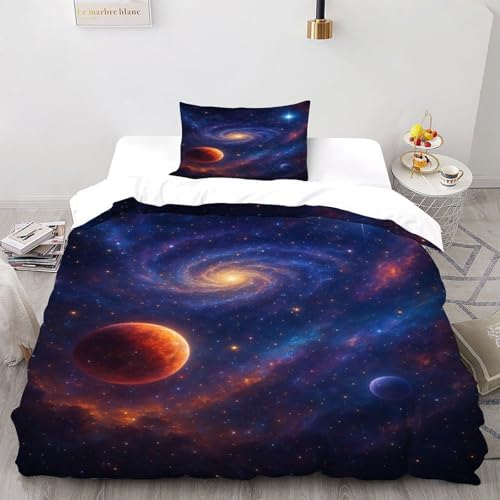 DICVXST 3D Stellar Umarmung Bettwäsche-Sets Jugendliche Kind Band Bettwäsche 2er Set Microfaser Kissenbezüge Mit ReißVerschluss Soft Single（135x200cm） von DICVXST