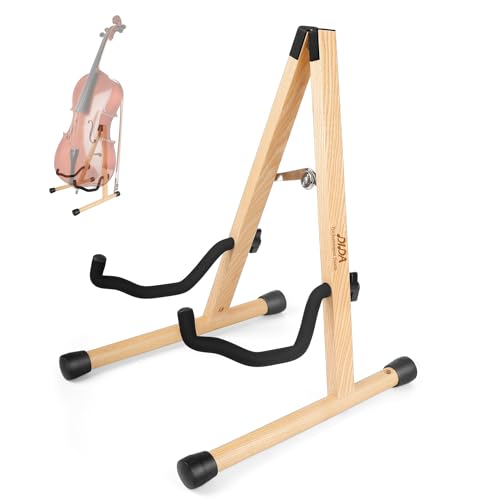 Celloständer, Celloständer mit Bogenhalter, Holz A-Form Bodenständer mit gepolstertem Schaumstoff, passend für 1/2, 3/4, 7/8, 4/4 volle Größe, Cellohalter für Zuhause und Studio Display (Ashwood) Celloständer, Celloständer mit Bogenhalter, Holz A-Form Bodenständer mit gepolstertem Schaumstoff, passend für 1/2, 3/4, 7/8, 4/4 volle Größe, Cellohalter für Zuhause und Studio Display (Ashwood) von DIDA
