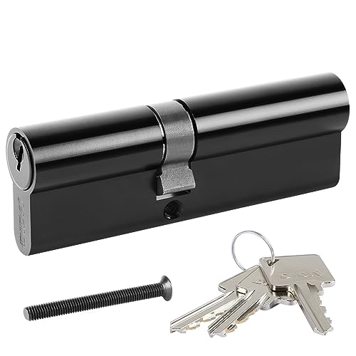 DIDA® 100mm Euro Barrel Lock 40/60 Door Barrel Lock with Key UPVC Door Lock Barrel Profile Lock with 3 Keys Anti-Pick Anti-Bump Anti-Drill Euro Cylinder Lock Nickel BS EN 1303:2005 B von DIDA