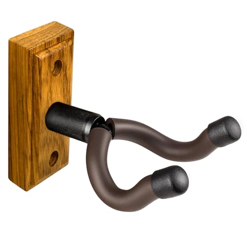DIDA Gitarrenwandhalterung, Massivholz Gitarrenaufhänger Gitarrenwandaufhänger Gitarrenzubehör Drehbar U-Form Hartholz Gitarrenhalter Haken für Akustik E-Gitarre (1, Zebrawood) von DIDA