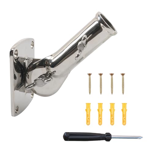 180 Grad drehbarer Flaggenhalter, 316 Edelstahl, Wandhalterung, strapazierfähig, für den Außenbereich, Haus, Garten, Dekoration, Haltbarkeit, drehbarer Flaggenhalter von DIDILLX