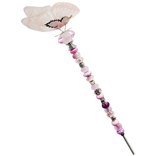 Schmetterlingsfeen-Zauberstab, Erdspieß, Gartendekoration mit bunten Perlen, Gartenlandschaft, einfache Installation, dekorativer Feenpfahl von DIDILLX