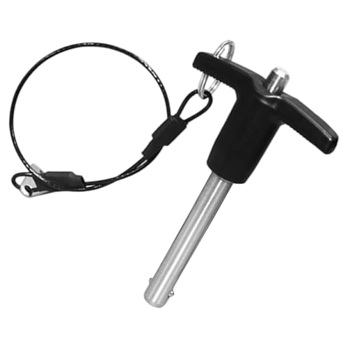 T-Griff Schnellentriegelungsstift Edelstahl Kugelverriegelungsstift mit Druckknopf Schlüsselband Schnelleinführung dauerhafte Edelstahlkugelverriegelung mit Lanyard-Kabel von DIDILLX