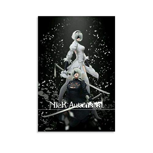 DIDIWEI 2b Nier Automata Poster Poster dekorative Malerei Leinwand Wandkunst Wohnzimmer Poster Schlafzimmer Malerei 12x18inch(30x45cm) von DIDIWEI