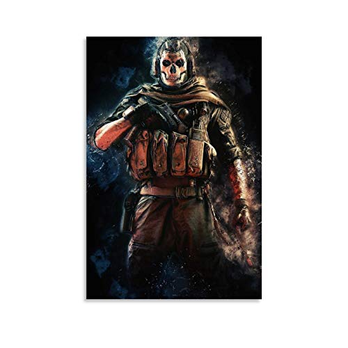 DIDIWEI Duty Modern Warfare Ghost Simon Ghost Riley Leinwand Kunst Poster und Wandkunst Bilddruck Moderne Familienzimmer Dekor Poster 20x30inch(50x75cm) von DIDIWEI