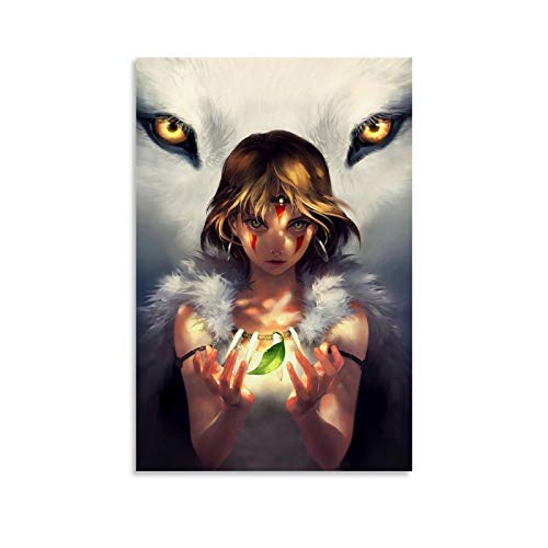 DIDIWEI Fan Art Princesse Mononoke (2) Poster dekorative Malerei Leinwand Wandkunst Wohnzimmer Poster Schlafzimmer Malerei 24x36inch(60x90cm) von DIDIWEI