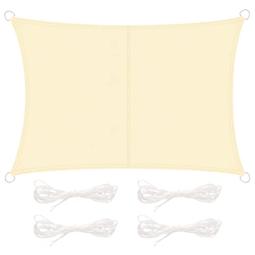 DIDUDE Sonnensegel Wasserdicht Rechteckig 2x3m inkl Befestigungsseile,Premium Polyester-Oxford (PES) Gewebe Wetterbeständig Atmungsaktiv UV Schutz für Balkon Garten Terrasse von DIDUDE