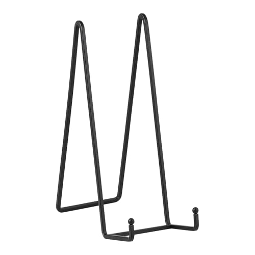 Staffelei Aufsteller Teller Ständer Groß - Tellerständer Metall für schwere Dekoteller - Superhoher Tellerhalter - Eisen Halterung fuer Buch | Bilderrahmen | Plakette - Schwarz - 2 Stück - 30,5 cm von DIDUDIDU