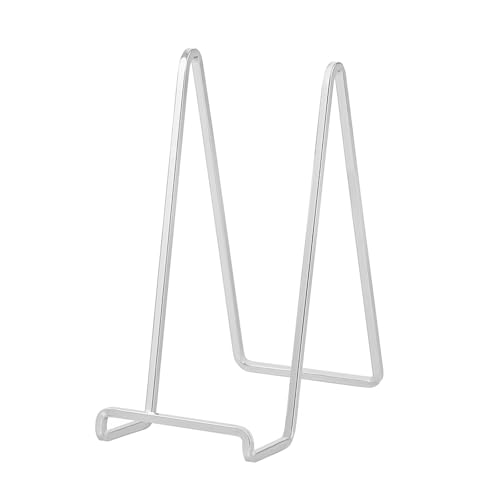 Staffelei Aufsteller Teller Ständer Metall - 3 Stück Tellerständer - Deko Tellerhalter - Dekoteller Halterung - Eisen Staffelei fuer Teller | Foto | Bücher | Bild | Bilderrahmen - Silber - 20,5 cm von DIDUDIDU