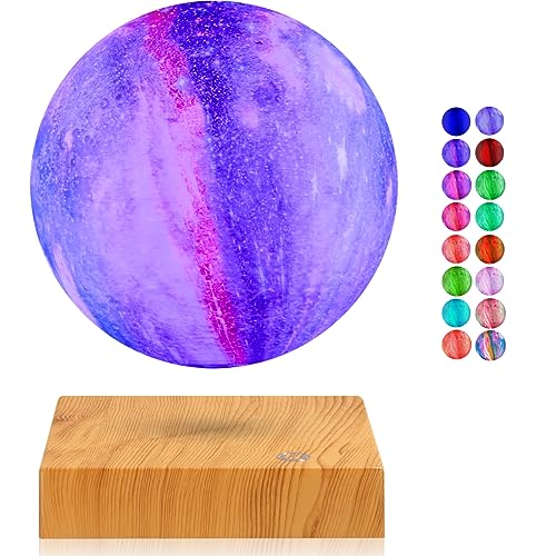 DIDWI Schwebende Mond-Lampe, Magnetische schwebende Spinning Moon LED Schreibtischlampen mit 16 Farben Modi Nacht Lichter Galaxy Licht für Haus Büro Party Dekoration DIDWI Schwebende Mond-Lampe, Magnetische schwebende Spinning Moon LED Schreibtischlampen mit 16 Farben Modi Nacht Lichter Galaxy Licht für Haus Büro Party Dekoration von DIDWI