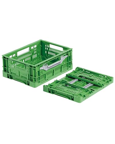 DIE BOX FABRIK Gemüse/Obstkiste klappbar 400x300x160 mm | Klappbox durchbrochen | Stapelbox für Obst- und Gemüse | Klappkiste | Transportbehälter (1) von DIE BOX FABRIK