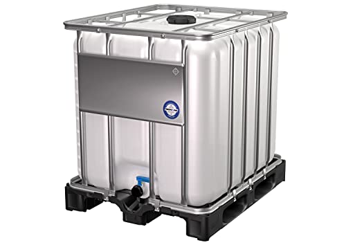 DIE BOX FABRIK IBC Container 1000 Liter NEU | Schiebehahnventil 50mm | IBC Tank | Zur Aufbewahrung von Regenwasser oder Anderen Flüssigkeiten | auf PE-Palette von DIE BOX FABRIK