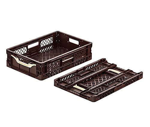 DIE BOX FABRIK Klappbox stabil 600x400x154 mm | Sehr robuste Klappkiste, Einkaufskiste klappbar mit Griffen, Made in Germany von DIE BOX FABRIK