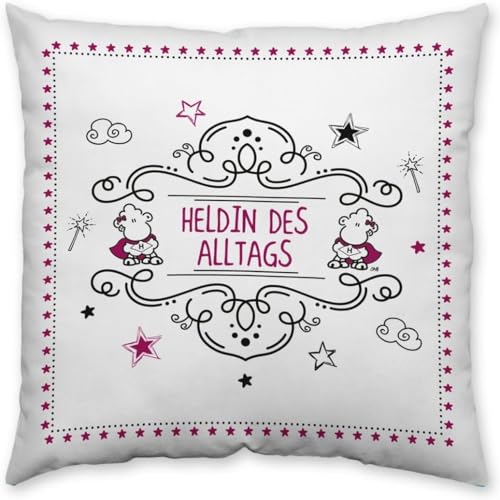 Sheepworld 44949 Baumwoll-Kissen mit Spruch Heldin des Alltags, 30 cm x 30 cm, Geschenk-Kissen Sheepworld 44949 Baumwoll-Kissen mit Spruch Heldin des Alltags, 30 cm x 30 cm, Geschenk-Kissen von Die Geschenkewelt