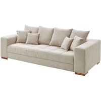 Big Sofa beige Cord 254 cm - Nosagunterfederung - borneo Die Möbelfundgrube von DIE MÖBELFUNDGRUBE