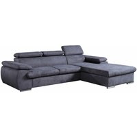 Ecksofa mit Schlaffunktion grau 284 x 196 cm - coal Die Möbelfundgrube von DIE MÖBELFUNDGRUBE