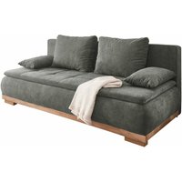 Die Möbelfundgrube - Schlafsofa grau mit Bettkasten 208 x 105 cm - ambra von DIE MÖBELFUNDGRUBE