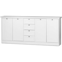 Sideboard mit 4 Schubladen weiß 200 cm - LANDWOOD - Die Möbelfundgrube von DIE MÖBELFUNDGRUBE