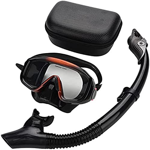 Adult Snorkel Set, Dry Top Snorkel Mask Tempered Glass Anti-Fog Diving Goggles Snorkeling Gear Free Breathing, for Men and Women Swimming Diving Scuba,Constructive23 von DIE