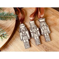 Nussknacker 3Er Set Aus Holz | Christbaumanhänger Weihnachtsbaumschmuck von DIEHOLZBOX