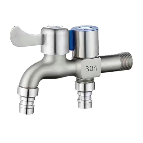 Doppelter offener Waschmaschinen-Wasserhahn, Auslauf-Kontrolle, Wasserhahn, Zincs-Legierungen, 1 in 2 Out-Mopp-Pool, schnell zu öffnen, Einzelner kalter Außenbereich, Garten, Pool von DIEKE