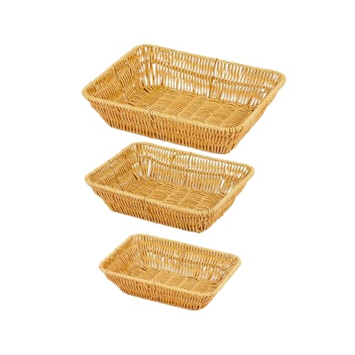 Mehrzweck-Gemüse-Snack-Organizer, künstliches Rattan, gewebtes Tablett für die Organisation von Snacks, Büchern, Handtuch, gewebtes Tablett von DIEKE