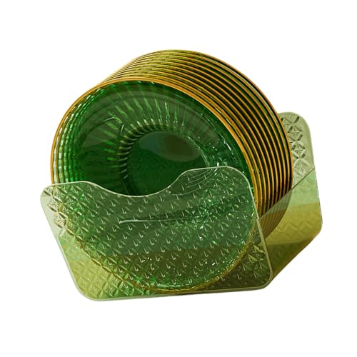 Transparente runde Knochenspuckschale Trockenfrüchte Snacks Teller Esstisch Müllteller Snacks Kuchenschale Enduring Table Garbage von DIEKE