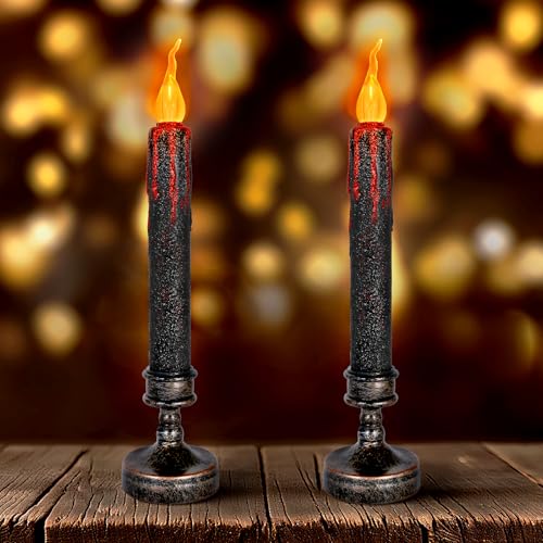 DIELIANHUA 2 PCS Halloween Kerzen LED, 11,61 Zoll Blutende Kerzen Halloween, Halloweens Deko LED Kerzens, Blutende Kerzens, Perfekt für Halloweens Partys, Kostümpartys und Gruselige Hausdekoration DIELIANHUA 2 PCS Halloween Kerzen LED, 11,61 Zoll Blutende Kerzen Halloween, Halloweens Deko LED Kerzens, Blutende Kerzens, Perfekt für Halloweens Partys, Kostümpartys und Gruselige Hausdekoration von DIELIANHUA