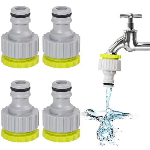 DIELOVEHUA 4 Stück Wasserhahn Adapter, Wasserhahnadapter, 1/2 Zoll 3/4 Zoll 2-in-1 Schlauchanschluss, Garten Hahnverbinder, für Küchen Outdoor Garten Wasserhahn Schlauch Anschluss DIELOVEHUA 4 Stück Wasserhahn Adapter, Wasserhahnadapter, 1/2 Zoll 3/4 Zoll 2-in-1 Schlauchanschluss, Garten Hahnverbinder, für Küchen Outdoor Garten Wasserhahn Schlauch Anschluss von DIELOVEHUA