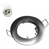 Runder fester Ring mit Lampenfassung GU10 Farbe nickel dull von SILVER ELECTRONICS