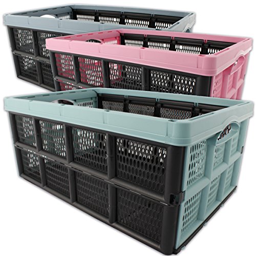 Dies&Das 2 Klappboxen in Pastell grau 32 Liter 51 x 34 x 23 cm - Made in Europe von Dies&Das