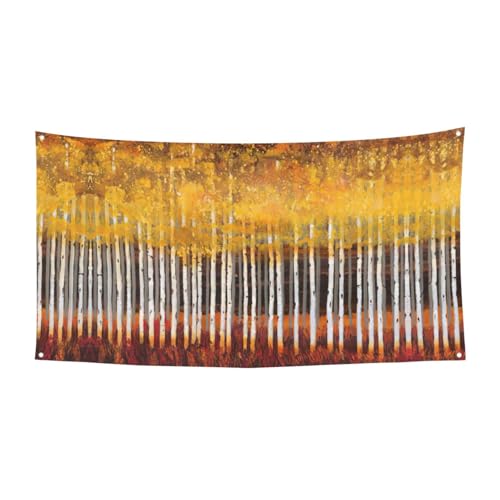 Abstrakter goldener Bäume-Druck, hängende Halloween-Party-Banner für Feiertage, 1 Stück, ideal für Halloween-Weihnachtsfeiern Abstrakter goldener Bäume-Druck, hängende Halloween-Party-Banner für Feiertage, 1 Stück, ideal für Halloween-Weihnachtsfeiern von DIEzig