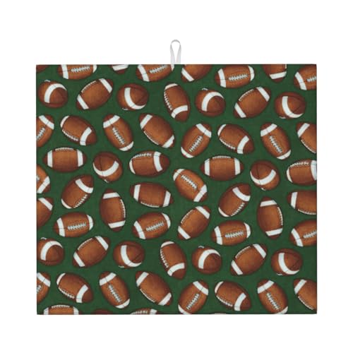 Abtropfmatte für Küche, Motiv: Fußball, grüner Druck, ästhetisch, saugfähig, Abtropfmatte, leicht zu reinigen Abtropfmatte für Küche, Motiv: Fußball, grüner Druck, ästhetisch, saugfähig, Abtropfmatte, leicht zu reinigen von DIEzig