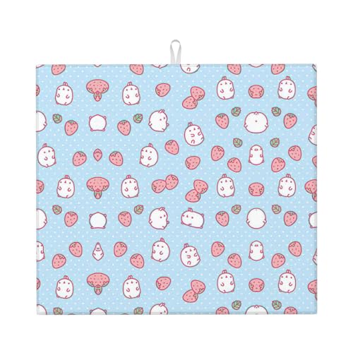 Abtropfmatte mit Cartoon-Motiv, Erdbeer-Druck, niedliche Abtropfmatte für Küche, ästhetisch, saugfähig, Abtropfmatte, leicht zu reinigen Abtropfmatte mit Cartoon-Motiv, Erdbeer-Druck, niedliche Abtropfmatte für Küche, ästhetisch, saugfähig, Abtropfmatte, leicht zu reinigen von DIEzig