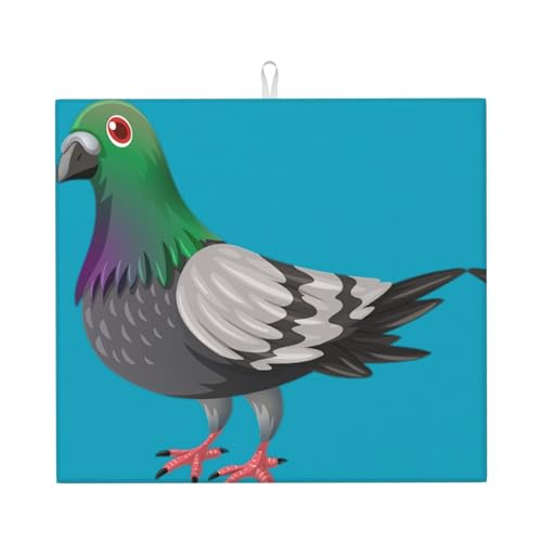 Abtropfmatte mit Cartoon-Tauben-Druck, niedliche Abtropfmatte für Küche, ästhetisch, saugfähig, leicht zu reinigen Abtropfmatte mit Cartoon-Tauben-Druck, niedliche Abtropfmatte für Küche, ästhetisch, saugfähig, leicht zu reinigen von DIEzig