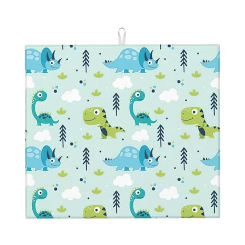 Abtropfmatte mit Dinosaurier-Muster, niedliche Abtropfmatte für Küche, ästhetisch, saugfähig, Abtropfmatte, leicht zu reinigen Abtropfmatte mit Dinosaurier-Muster, niedliche Abtropfmatte für Küche, ästhetisch, saugfähig, Abtropfmatte, leicht zu reinigen von DIEzig
