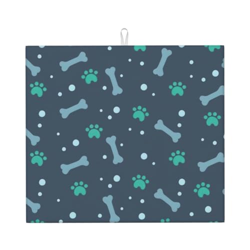 Abtropfmatte mit Knochen und Hundekrallen, niedlich, für Küche, ästhetisch, saugfähig, Abtropfmatte, leicht zu reinigen Abtropfmatte mit Knochen und Hundekrallen, niedlich, für Küche, ästhetisch, saugfähig, Abtropfmatte, leicht zu reinigen von DIEzig