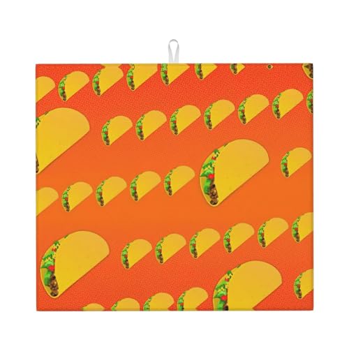 Abtropfmatte mit Lebensmittelmuster, lustiger Druck, niedliche Abtropfmatte für Küche, ästhetisch, saugfähig, leicht zu reinigen Abtropfmatte mit Lebensmittelmuster, lustiger Druck, niedliche Abtropfmatte für Küche, ästhetisch, saugfähig, leicht zu reinigen von DIEzig