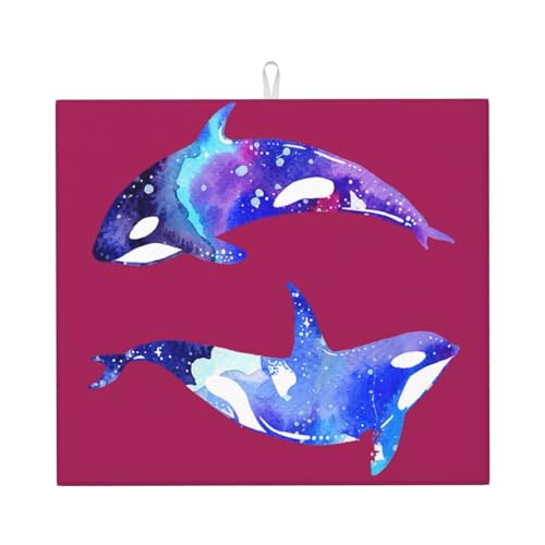 Abtropfmatte mit Orca-Killer-Wal-Druck, niedliche Abtropfmatte für Küche, ästhetisch, saugfähig, Abtropfmatte, leicht zu reinigen Abtropfmatte mit Orca-Killer-Wal-Druck, niedliche Abtropfmatte für Küche, ästhetisch, saugfähig, Abtropfmatte, leicht zu reinigen von DIEzig