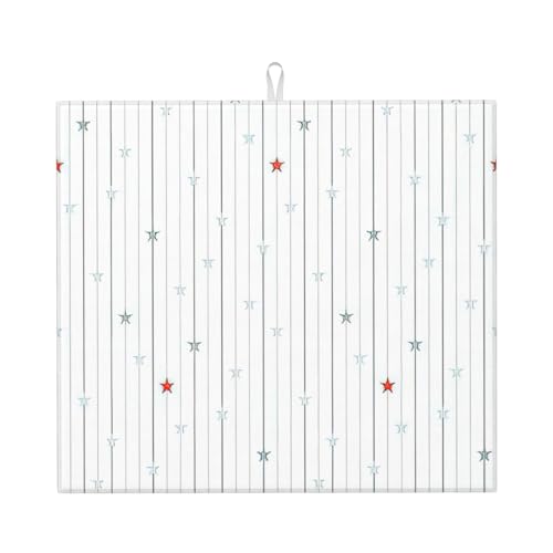 Abtropfmatte mit Sternen und Streifen, Vektordruck, niedliche Abtropfmatte für Küche, ästhetisch, saugfähig, leicht zu reinigen von DIEzig
