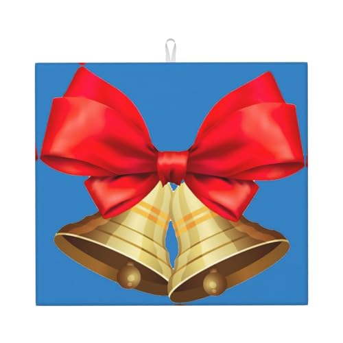 Abtropfmatte mit Weihnachtsglocken, niedlich, für Küche, ästhetisch, saugfähig, Abtropfmatte, leicht zu reinigen Abtropfmatte mit Weihnachtsglocken, niedlich, für Küche, ästhetisch, saugfähig, Abtropfmatte, leicht zu reinigen von DIEzig