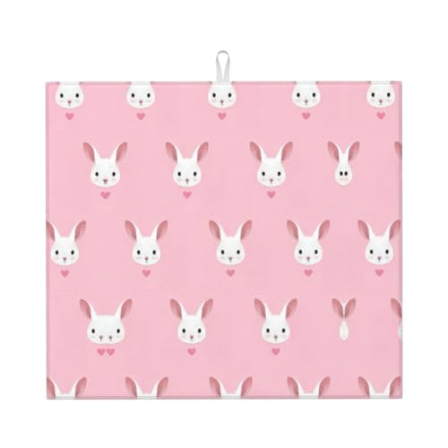 Abtropfmatte mit niedlichem Hasen-Druck, für Küche, ästhetisch, saugfähig, Abtropfmatte, leicht zu reinigen Abtropfmatte mit niedlichem Hasen-Druck, für Küche, ästhetisch, saugfähig, Abtropfmatte, leicht zu reinigen von DIEzig