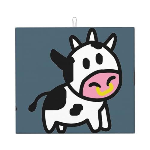 Abtropfmatte mit niedlichem Kuhdruck, ästhetisch, saugfähig, leicht zu reinigen Abtropfmatte mit niedlichem Kuhdruck, ästhetisch, saugfähig, leicht zu reinigen von DIEzig