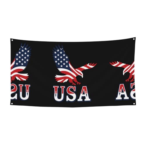 Adler USA-Flagge, Muster, Druck, hängende Halloween-Party-Banner für Feiertage, 1 Stück, ideal für Halloween-Weihnachtsfeiern von DIEzig