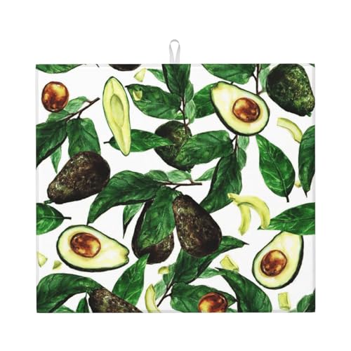 Avocados Printing Cute Drying Mat for Kitchen Aesthetic Absorbent Drainer Mat Kitchen Drying Mat Easy to Clean von DIEzig