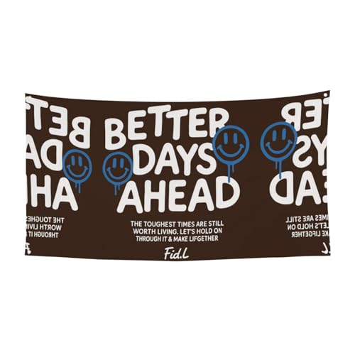 Better Days Ah-Druck Halloween-Party-Banner zum Aufhängen, für Feiertage, 1 Stück, ideal für Halloween-Weihnachtsfeiern von DIEzig