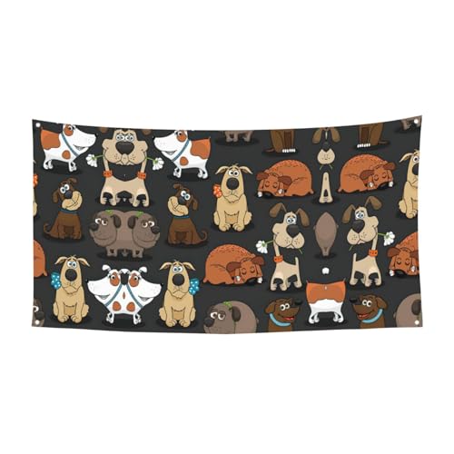 Bulldoggen-Corgi-Druck, hängende Halloween-Party-Banner für Feiertage, 1 Stück, ideal für Halloween-Weihnachtsfeiern von DIEzig