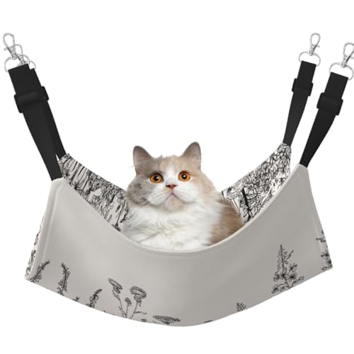 DIEzig Hängematte, Blumen-Kräuter, botanische Gravur, mittelgroß, weiches Bett für Kätzchen, Frettchen, Welpen oder kleine Haustiere DIEzig Hängematte, Blumen-Kräuter, botanische Gravur, mittelgroß, weiches Bett für Kätzchen, Frettchen, Welpen oder kleine Haustiere von DIEzig
