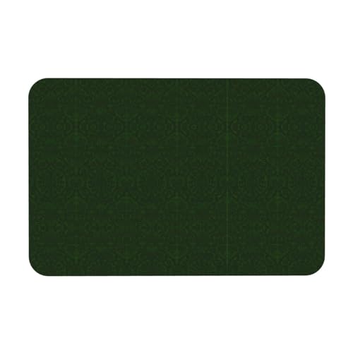 DIEzig Hunter Kieselgur mit Blumenmuster, 39,9 x 60,9 cm, Herbstmatte, weiche Bodenmatte, Duschkissen, rutschfeste Gummi-Rückseite, Grün von DIEzig